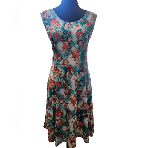 NWT Tam Ware Sleeveless Floral Fit and Flare Dress XXL - Picture 5 of 11